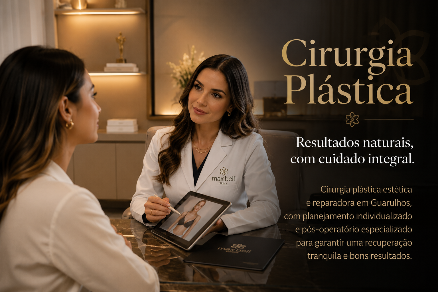 Consulta médica de cirurgia plástica na Max Bell